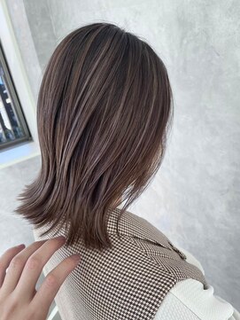 ヘアーラニッシュ 船橋店(hair Lanish) 脱白髪染めシークレットハイライト/20代30代40代/シアグレージュ
