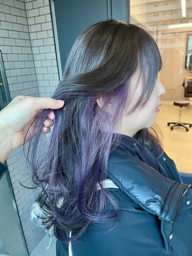 エン(en) インナーカラーミディアムレイヤーパープルアッシュ