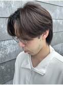 メンズマッシュセンターパートスパイラルパーマニュアンスパーマ