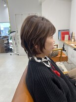 ネイロ 錦糸町(NeiRo)&nbsp;魅力倍増カールセミディシアーカラーダークアッシュショートヘア