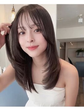 コート 表参道(Cote) 艶感こなれヘア愛され前髪グレージュロングレイヤー骨格補正