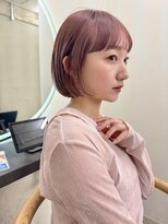 ガーデン 渋谷(GARDEN)&nbsp;ピンクベージュ美髪外ハネボブイメージチェンジワイドバング