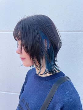 ユウヘアー 千代田橋店(U Hair) ウルフインナーブルー