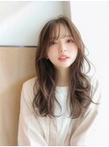 レイヤーカット/透明感ベージュブラウン
