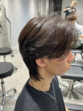 テクト バイアッシュ 吉祥寺店(Tect by Ash) 刈り上げなしツーブロックセンターパートウルフダウンパーマ