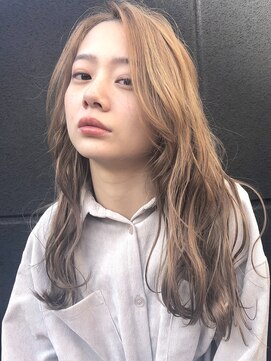ベルヘアーデザイン 堺東(Belle hair Design) 韓国風レイヤーカットオリーブグレージュ堺東20代30代40代