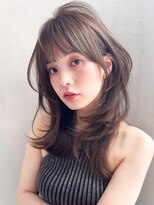 アグノス 青山(Agnos) 前髪デザインカラー小顔カット美髪くせ毛風カール#531f0911