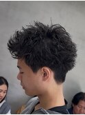 渋谷スパイキーパーマスパイキーショートパーマ刈り上げショート