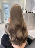 ブリーチなしダブルカラーで作るヘーゼルベージュ♪10代20代30代