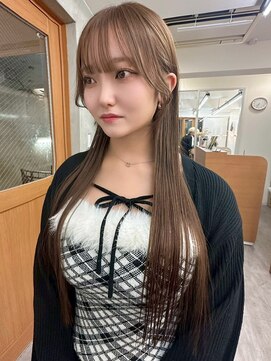 リアン(Lien) ブリーチなしダブルカラー/モカベージュ/ストレートロング