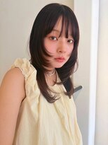 ナリー(Nary) 顔まわりレイヤー×ナチュラルブラウンベージュ