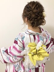 浴衣　成人式　卒業式　振袖　袴　ヘアアレンジ