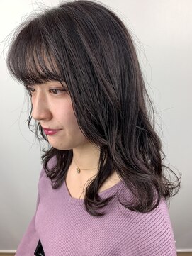 ヘアメイク Y-21 青葉台店 ダークショコラ　×  ロング　×  ハート巻き