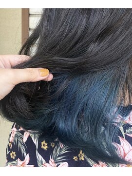 フラバー(flover) 【Miyuki】インナーターコイズブルー×アッシュブラック