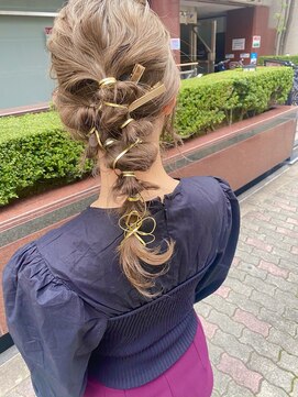 エクー(ECOO) 『　シフォンベージュ×針金アレンジ　』　guest  snap ECOO