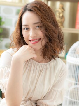 カバーヘア ブリス 戸田公園西口店(COVER HAIR bliss) 韓国風アシンメトリー抜け感かきあげ前髪a戸田公園20代30代40代!