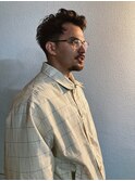 アップバング×ニュアンスパーマ