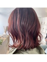 エルフ(elf)&nbsp;切りっぱなしボブ×チェリーレッドカラー