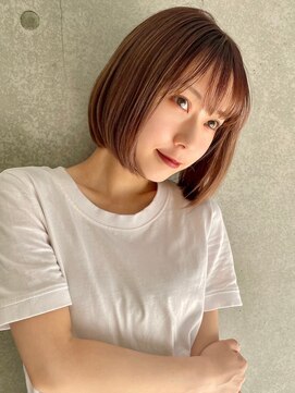 エジョン 三鷹店(Aejon) #バレイヤージュ#グレージュカラー#ボブウルフ#ココアベージュ