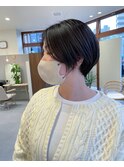 ウェイト低めショートボブ