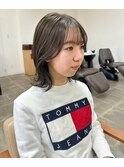 オリーブグレージュ/サイドバング/外ハネ/透明感/大重有輝弥