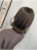 切りっぱなしロブ×オリーブカラー