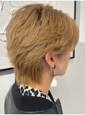 奈良men'sフェザーパーマフェザーショート