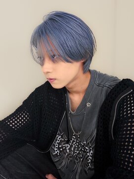 シティ(sity.) メンズカット　パールブルー　ブリーチカラー