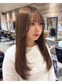 【稲川】レイヤー×透明感ブラウンベージュ