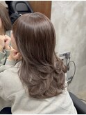 韓国風レイヤーカットロングレイヤー大人可愛いシースルーバング