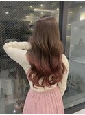 ピンクグラデーションカラー武蔵小杉大人かわいい