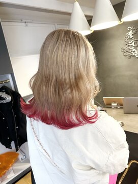 ヘアカロン 熊本下通店(Hair CALON) デザインカラー/ミルクティーベージュ/髪質改善/
