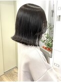 結べるボブ×切りっぱなし×顔まわり×外ハネ×似合わせカット