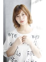 シュシュット(chouchoute)&nbsp;夏美髪質改善アプリコットオレンジハイライトカラーくびれヘア74