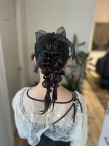 ルシードスタイル　ムースユイット(LUCIDO STYLE mousse8)&nbsp;リボンが可愛い☆ツイン編みおろしアレンジ