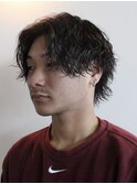 ビジネスマン/大人パーマ/フェザーパーマ/ニュアンスパーマ/眉毛