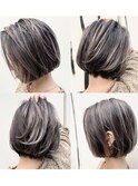 40代50代60代白髪ぼかしハイライト/アッシュベージュ