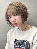 【Say.福岡】丸みショート×ベージュカラー×透明感カラー×前髪