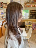 ヘア メイク ココ(hair make coco)&nbsp;ロングレイヤー×ブラントなバング