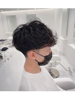 イフメンズサロン 柏(if men's salon)&nbsp;強めスパイラルパーマ×黒髪メンズ