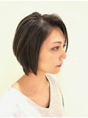 大人ハイライトショートボブ