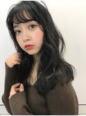 Emma ecole 暗髪ネイビーカラー by.高橋