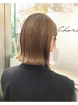 シェリ ヘアデザイン(CHERIE hair design) 切りっぱなしボブ×大人ベージュ