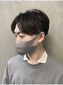 ニュアンスパーマ×センターパート