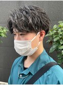 波巻きスパイラルパーマツーブロックツイストスパイラルパーマ