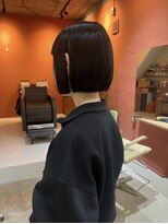 ユニ(uni)&nbsp;縮毛矯正/ミニボブ／黒髪ボブ/20代/30代/40代