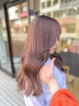 エスト 小倉(est) ピンクブラウンカラー×ロング