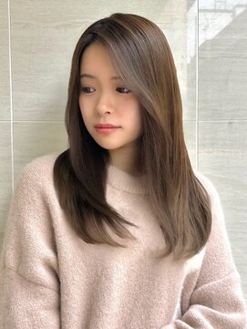 オーロ(ORO) 黒髪ボブルフネビージュ小顔ワンレン前髪