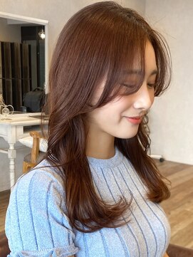 レガロヘアーデザイン(Regalo hair design) Myrtille☆韓国風内巻きレイヤー×ピンクベージュ