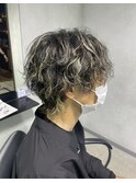 ハイライト×パーマ×ウルフ